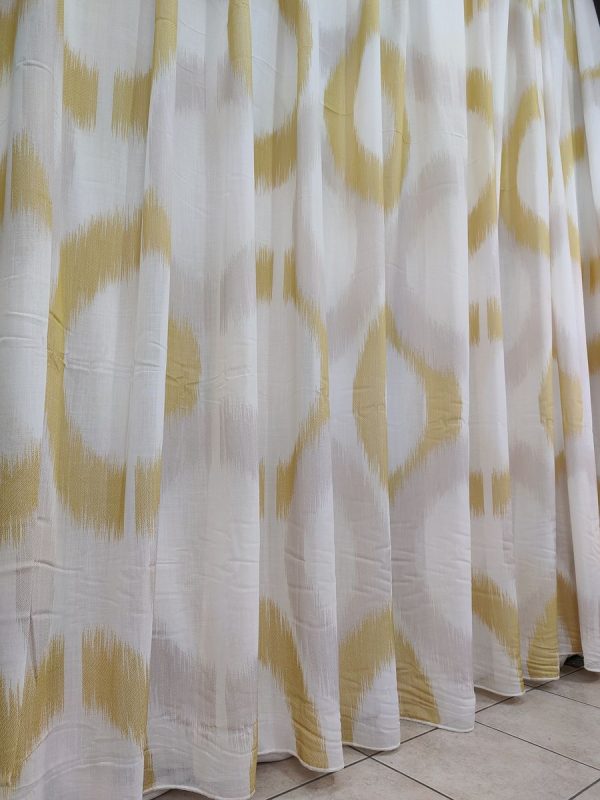 Tenda a Metro in Bouclè Effetto Lino Giallo