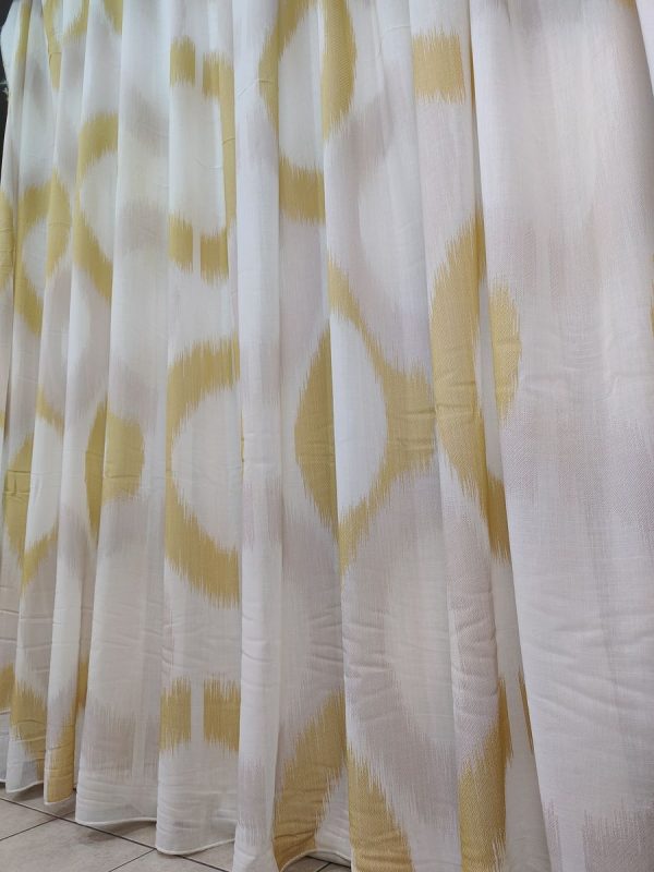Tenda a Metro in Bouclè Effetto Lino Giallo - immagine 7