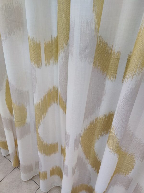 Tenda a Metro in Bouclè Effetto Lino Giallo - immagine 5