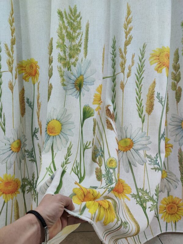 Tenda a Metro in Bouclè Effetto Lino Girasole - immagine 4