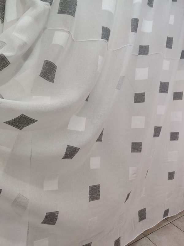 Tenda a Metro in Bouclè Effetto Lino Grigio