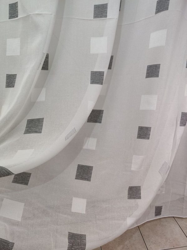 Tenda a Metro in Bouclè Effetto Lino Grigio - immagine 6
