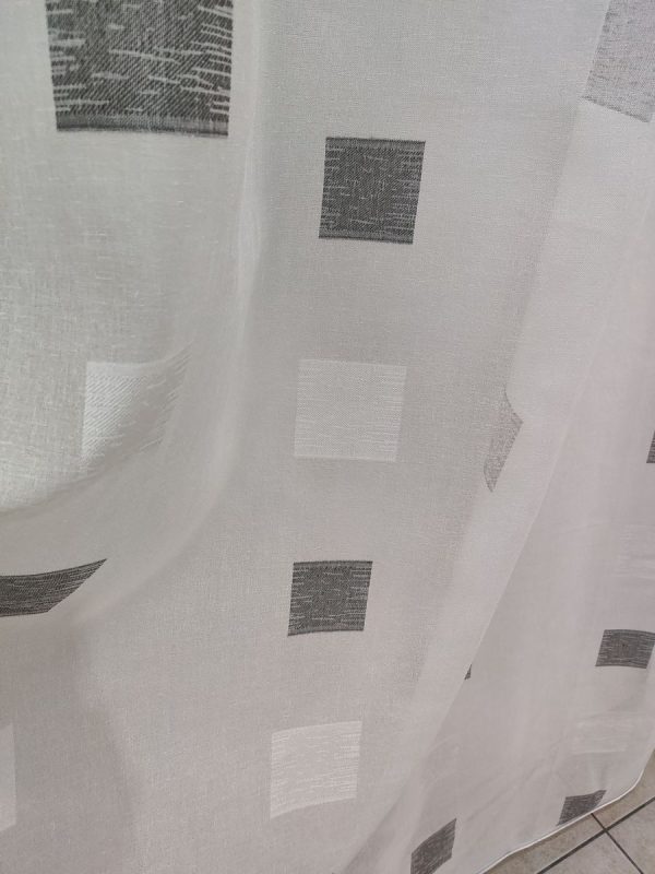 Tenda a Metro in Bouclè Effetto Lino Grigio - immagine 3