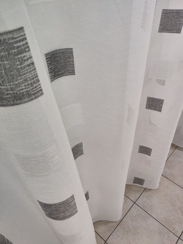 Tenda a Metro in Bouclè Effetto Lino Grigio - immagine 2