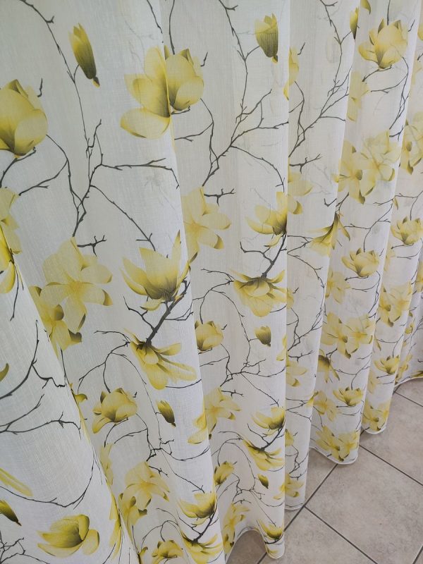 Tenda a Metro in Bouclè Effetto Lino Giallo - immagine 17