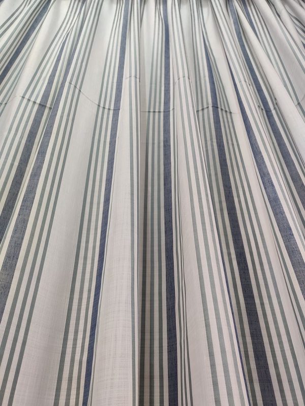 Tenda a Metro in Bouclè Effetto Lino Blu - immagine 13