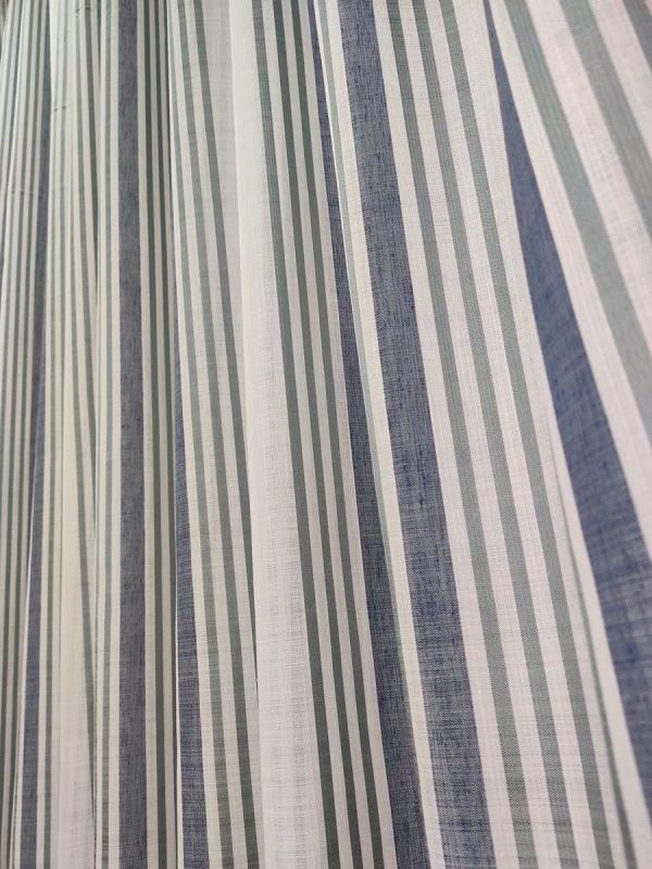 Tenda a Metro in Bouclè Effetto Lino Blu - immagine 9