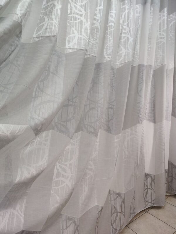 Tenda a Metro in Bouclè Effetto Lino Grigio h310 - immagine 3