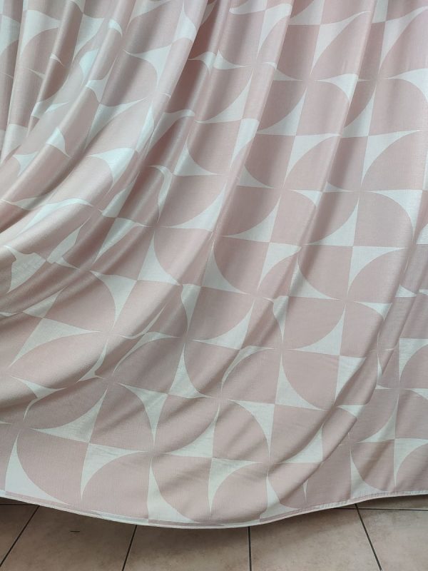 Tenda a Metro in Bouclè Effetto Lino Rosa