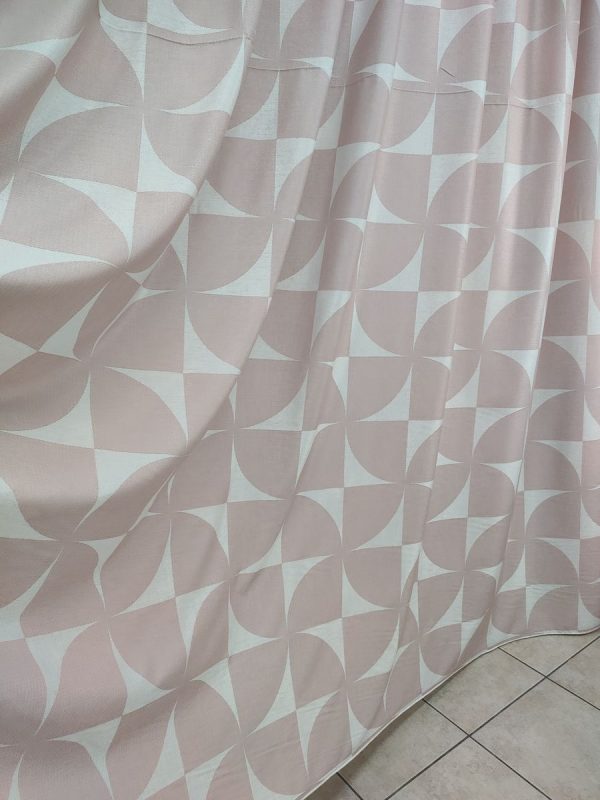 Tenda a Metro in Bouclè Effetto Lino Rosa - immagine 3