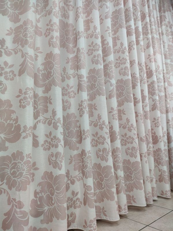 Tenda a Metro in Bouclè Effetto Lino Fiore Rosa - immagine 13