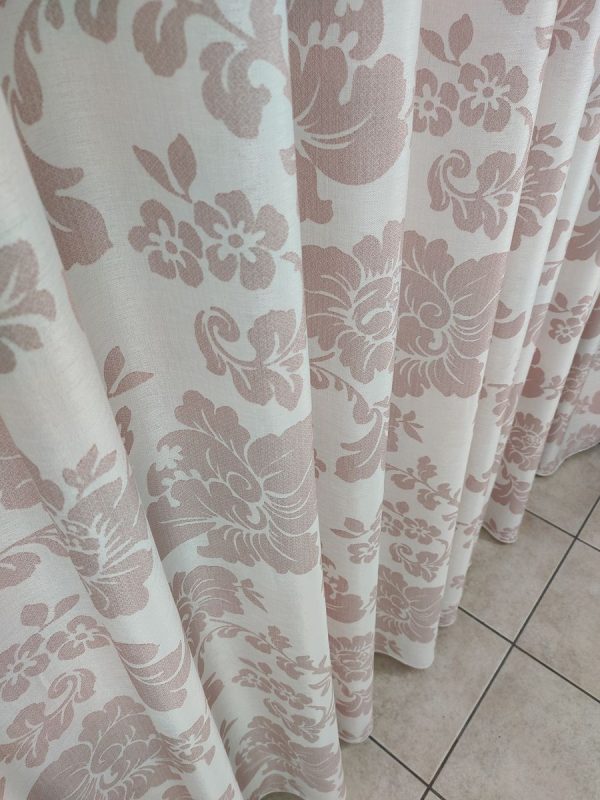 Tenda a Metro in Bouclè Effetto Lino Fiore Rosa - immagine 10