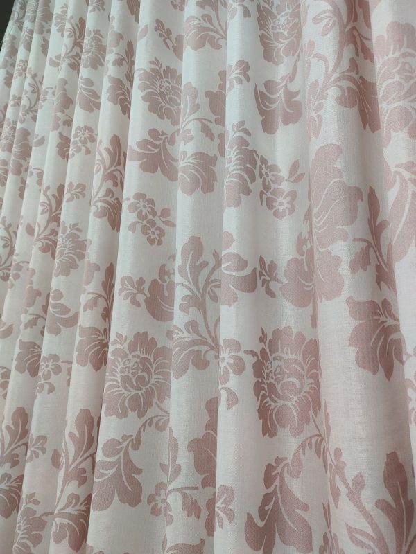 Tenda a Metro in Bouclè Effetto Lino Fiore Rosa - immagine 8