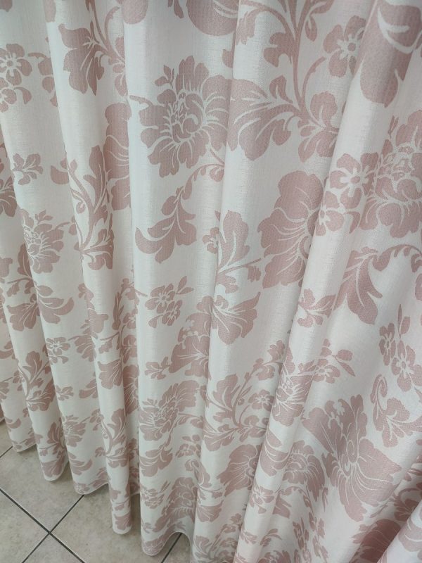 Tenda a Metro in Bouclè Effetto Lino Fiore Rosa - immagine 7