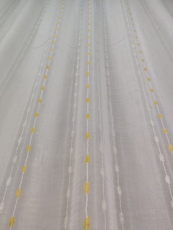 Tenda a Metro in Bouclè Effetto Lino giallo