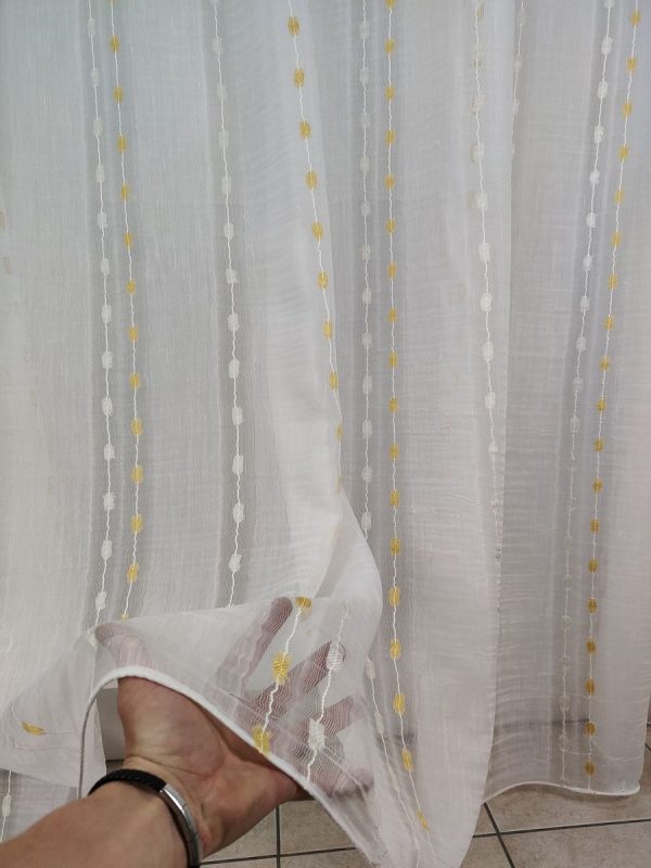 Tenda a Metro in Bouclè Effetto Lino giallo - immagine 5
