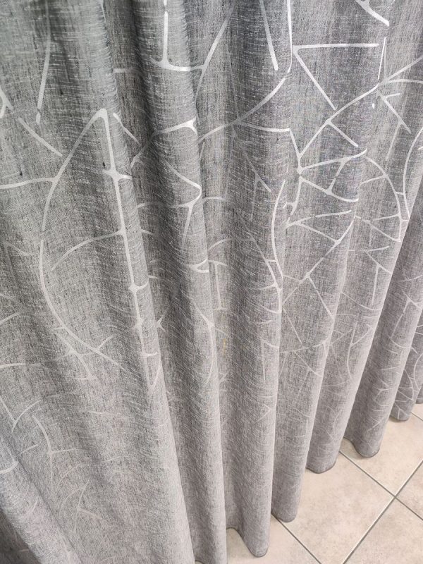 Tenda a Metro in Bouclè Effetto Lino Grigio - immagine 10
