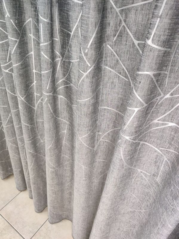 Tenda a Metro in Bouclè Effetto Lino Grigio - immagine 6