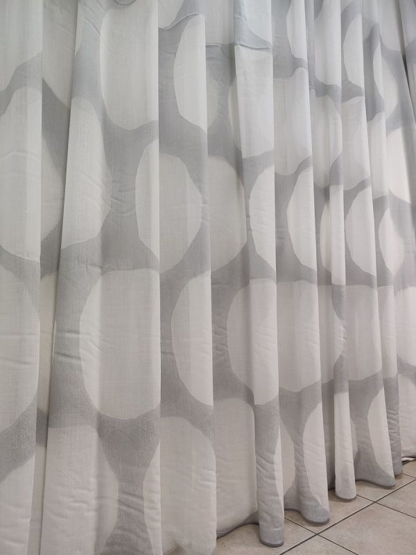 Tenda a Metro in Bouclè Effetto Lino Grigio