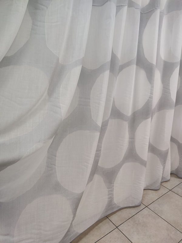 Tenda a Metro in Bouclè Effetto Lino Grigio - immagine 3