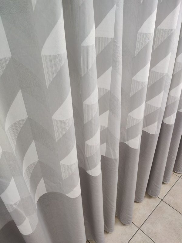Tenda a Metro in Bouclè Effetto Lino Grigio - immagine 9