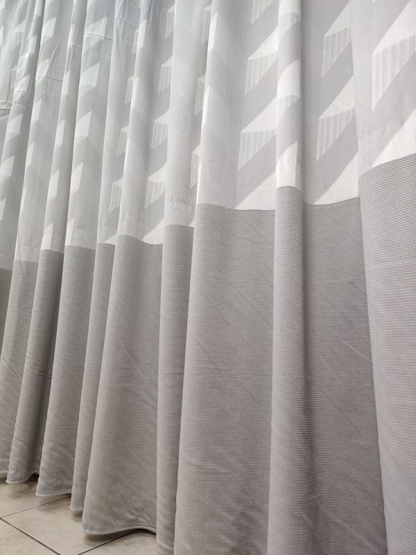 Tenda a Metro in Bouclè Effetto Lino Grigio - immagine 8