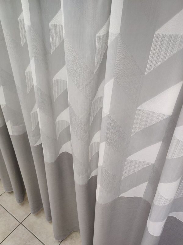 Tenda a Metro in Bouclè Effetto Lino Grigio - immagine 5
