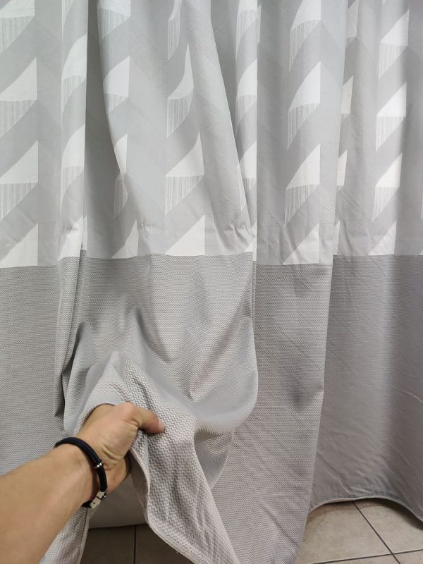 Tenda a Metro in Bouclè Effetto Lino Grigio - immagine 6