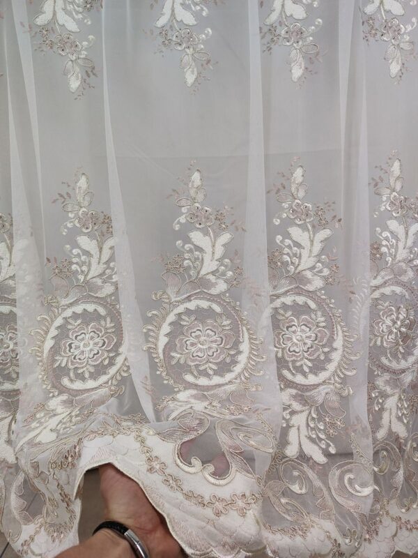 Tenda a Metro in Tulle con Base Orlata Altezza 3 Metri Rosa - immagine 5