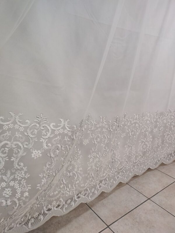 Tenda a Metro in Tulle con Base Orlata Altezza 3 Metri Argento - immagine 5