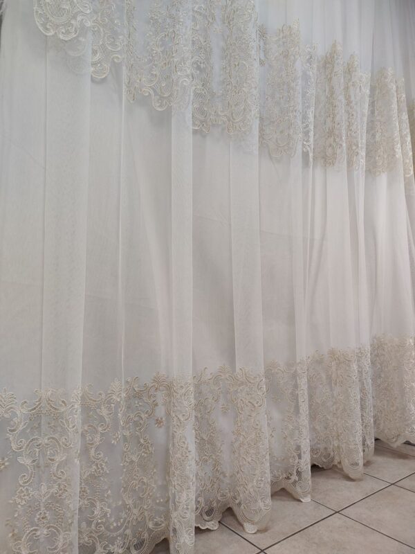 Tenda a Metro in Tulle con Base Orlata Altezza 3 Metri Oro - immagine 13