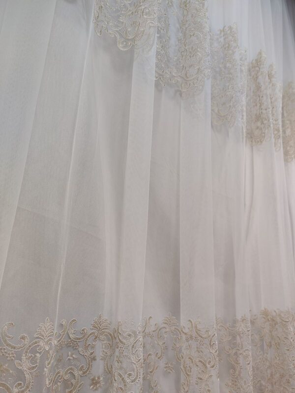 Tenda a Metro in Tulle con Base Orlata Altezza 3 Metri Oro - immagine 11