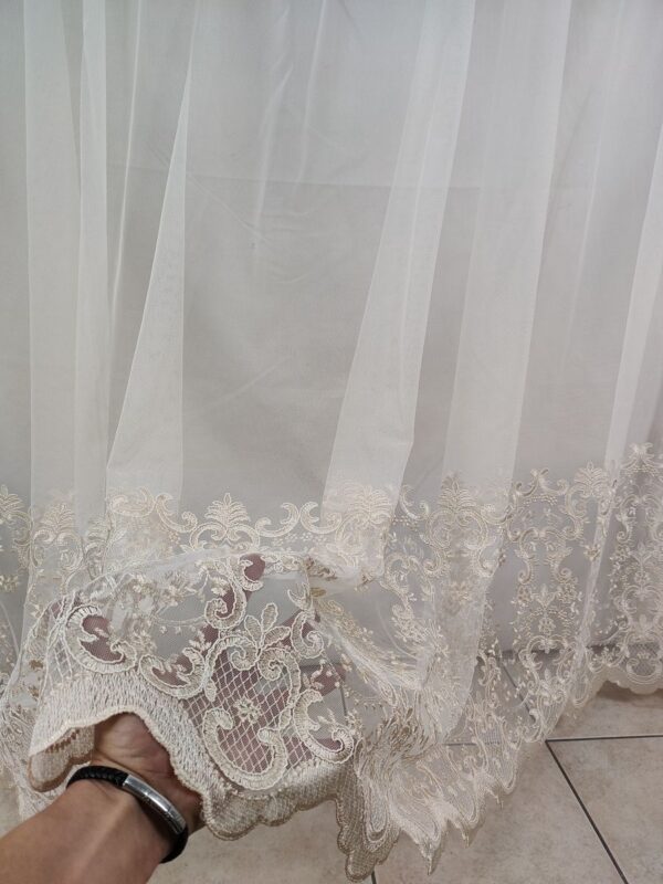 Tenda a Metro in Tulle con Base Orlata Altezza 3 Metri Oro - immagine 5
