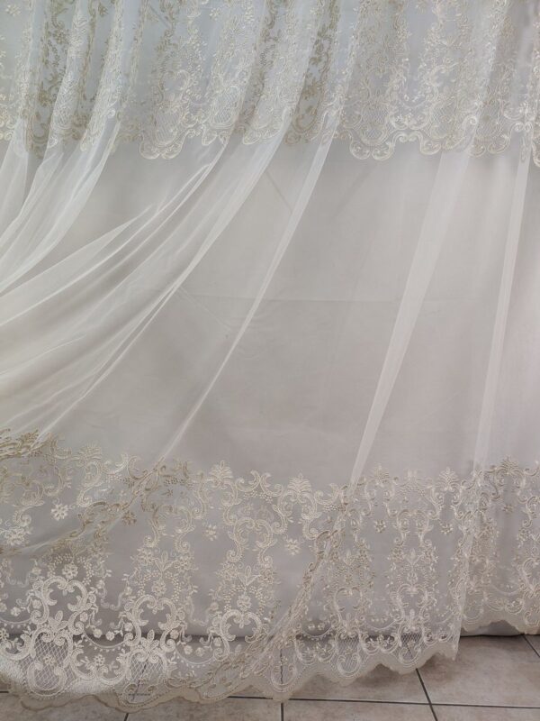 Tenda a Metro in Tulle con Base Orlata Altezza 3 Metri Oro - immagine 4