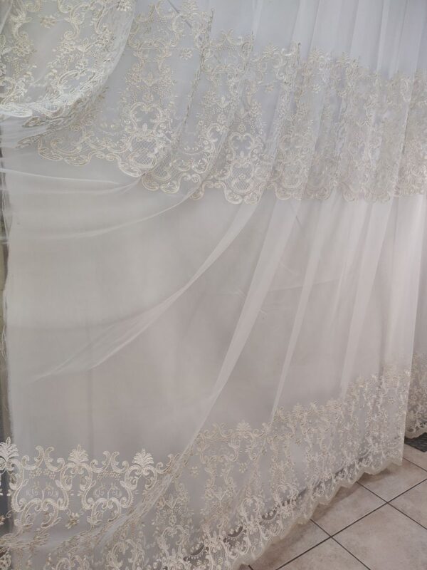 Tenda a Metro in Tulle con Base Orlata Altezza 3 Metri Oro - immagine 2