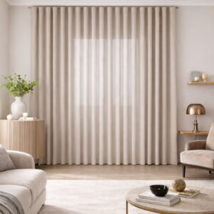 Tenda a Metro in Georgette morbido Tortora