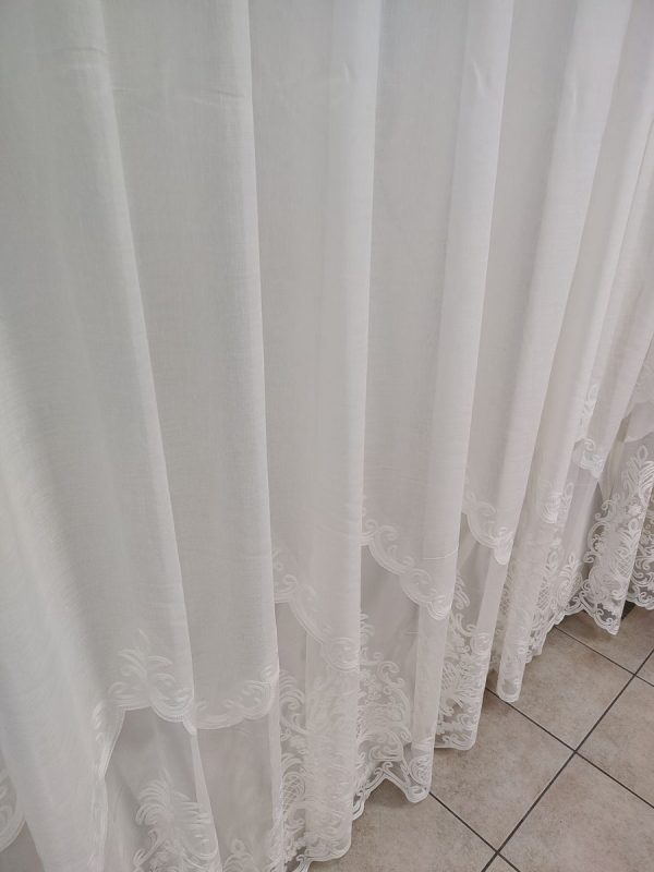 Tenda a Metro in Bouclè Effetto Lino Naturale - immagine 10
