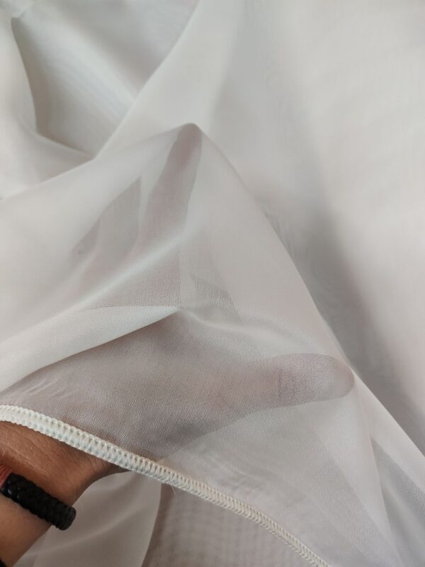 Tenda a Metro in Organza con Base Piombata Altezza 3 Metri Panna - immagine 6