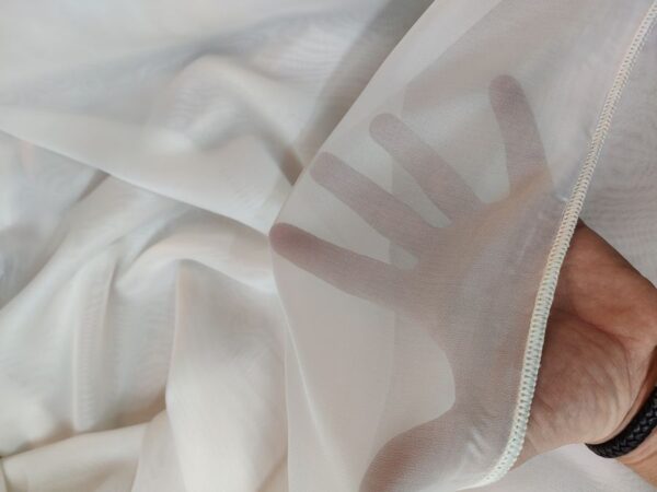 Tenda a Metro in Organza con Base Piombata Altezza 3 Metri Panna - immagine 3