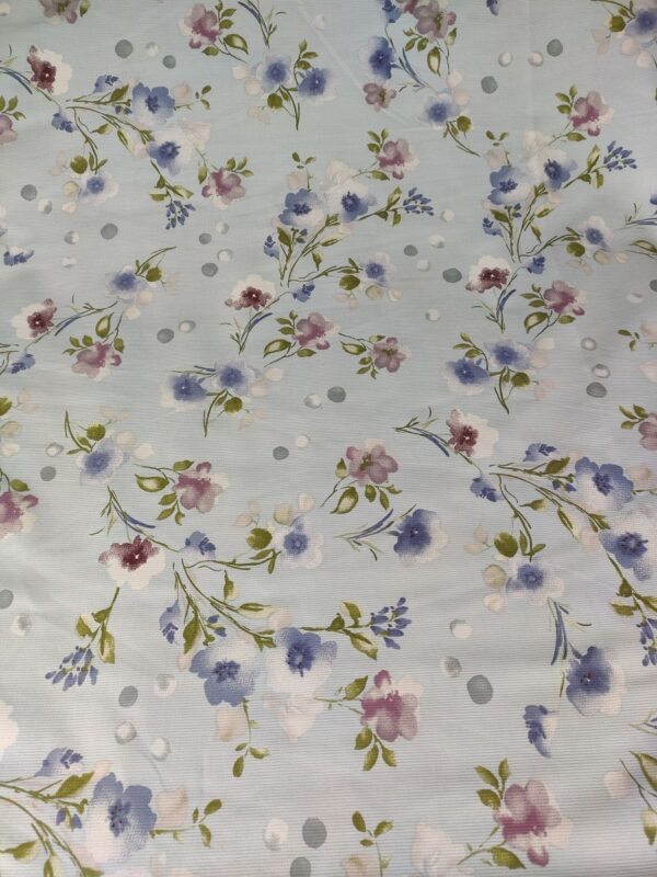 Tappezzeria in Cotone Stampato cm 280x280 millerighe celeste - immagine 4