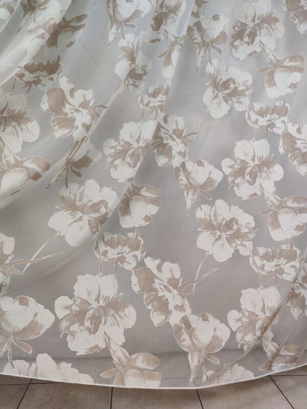 Tenda a Metro in Devorè Fiore Beige - immagine 5