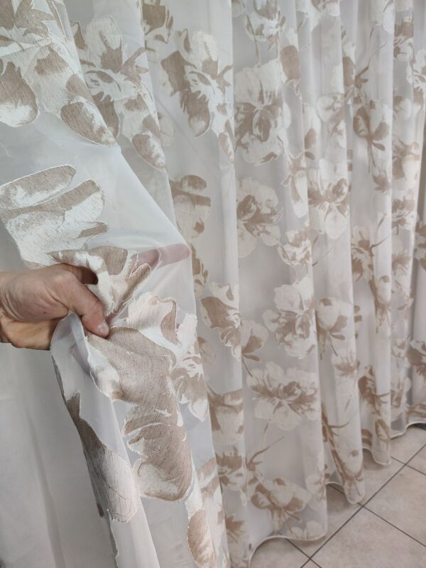 Tenda a Metro in Devorè Fiore Beige - immagine 4