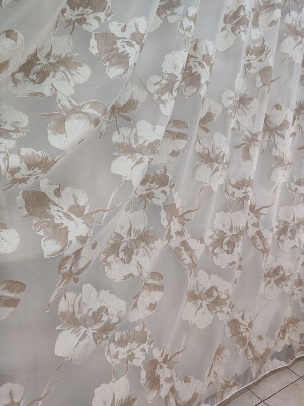 Tenda a Metro in Devorè Fiore Beige - immagine 3