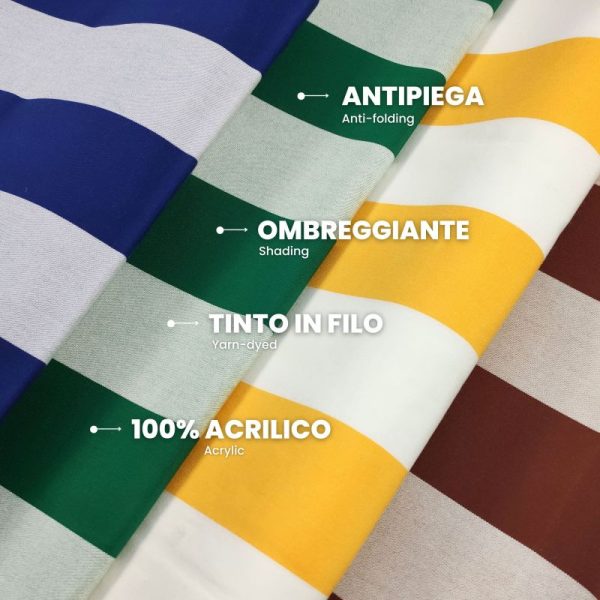 Tende da Sole Esterno a Metraggio  200 cm Fasce Idrorepellente GRIGIO - immagine 5