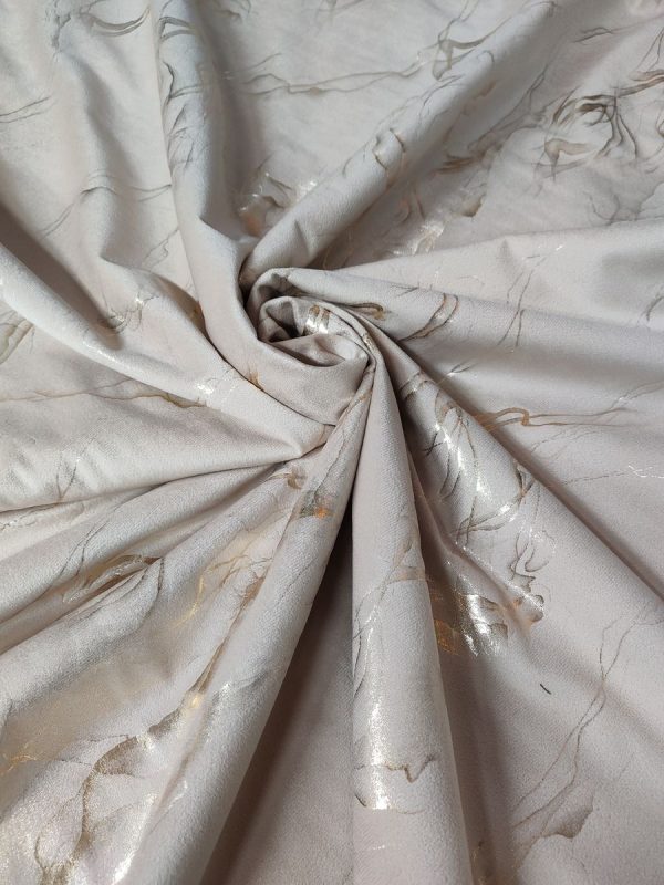 Tessuto in Velluto H.280 cm  Marmorizzato Beige - immagine 7