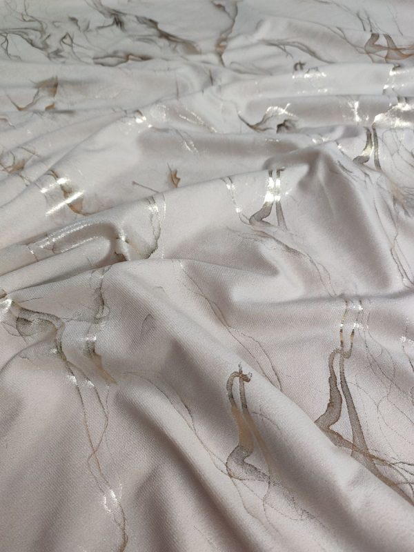 Tessuto in Velluto H.280 cm  Marmorizzato Beige - immagine 3