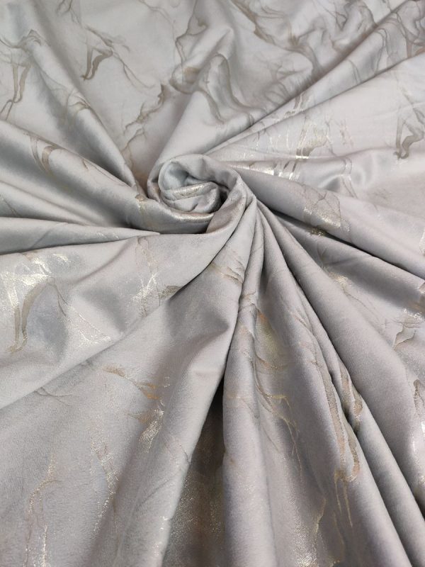 Tessuto in Velluto H.280 cm  Marmorizzato Grigio - immagine 5