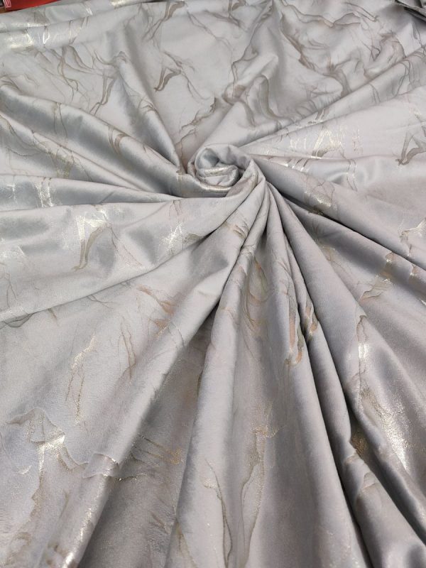Tessuto in Velluto H.280 cm  Marmorizzato Grigio - immagine 3