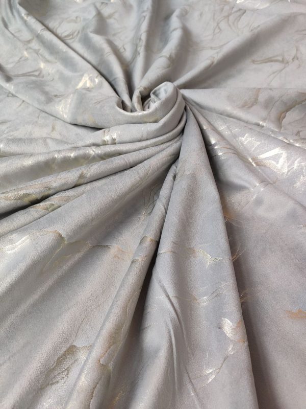 Tessuto in Velluto H.280 cm  Marmorizzato Grigio - immagine 2