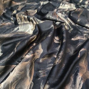 Tessuto in Velluto H.280 cm  Marmorizzato Nero